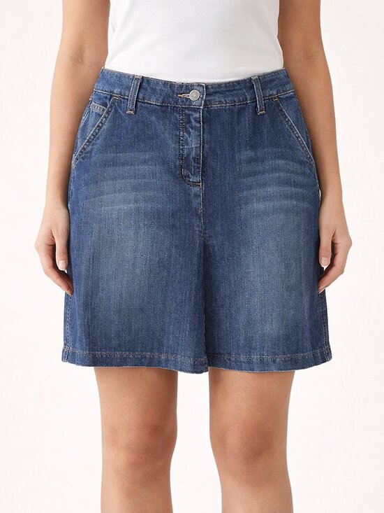 Boden Dresses & Skirts - Boden denim front-pleat skirt Size 10R